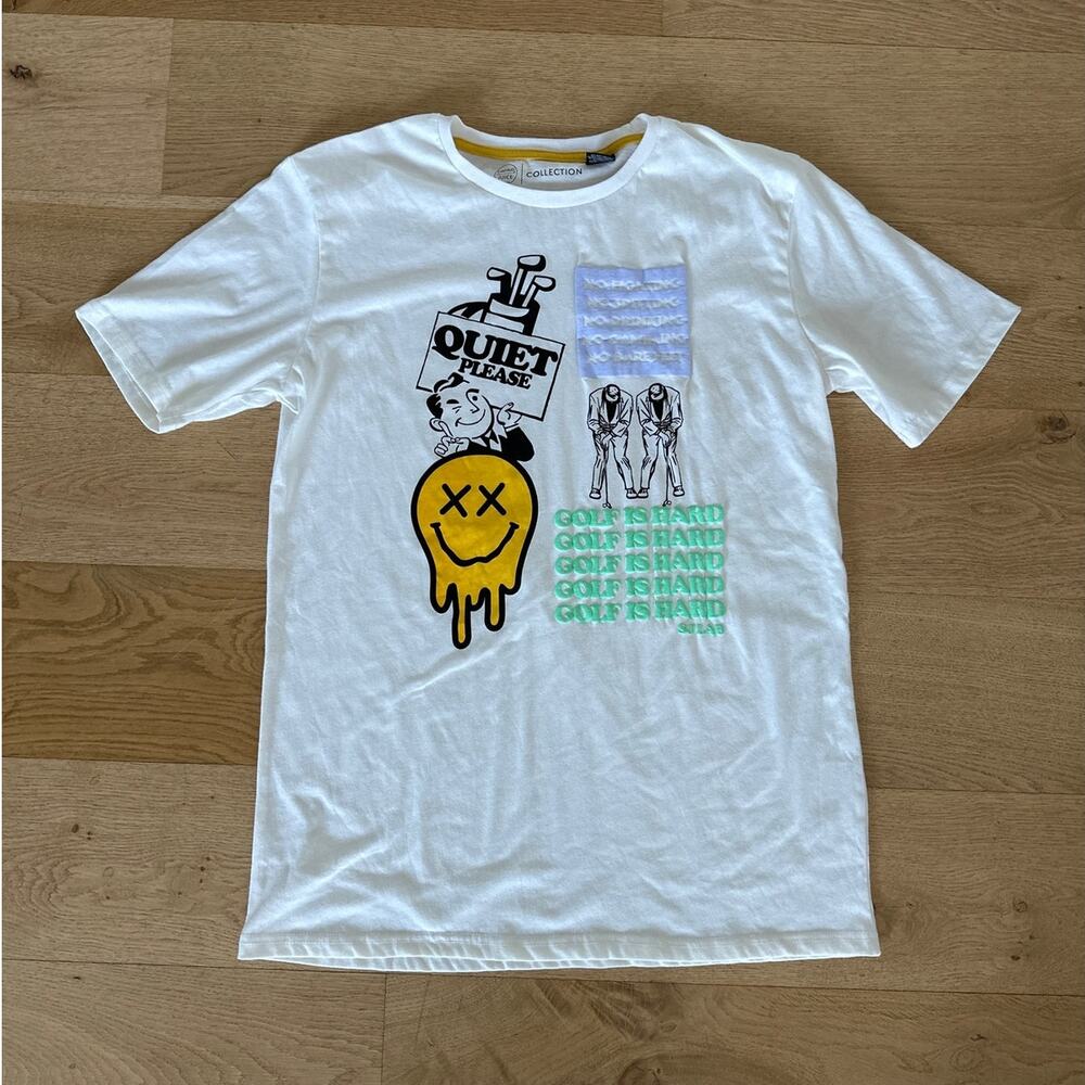 Swing Juice Collection - Golf is Hard Short Sleeve Graphic Tee in Off White